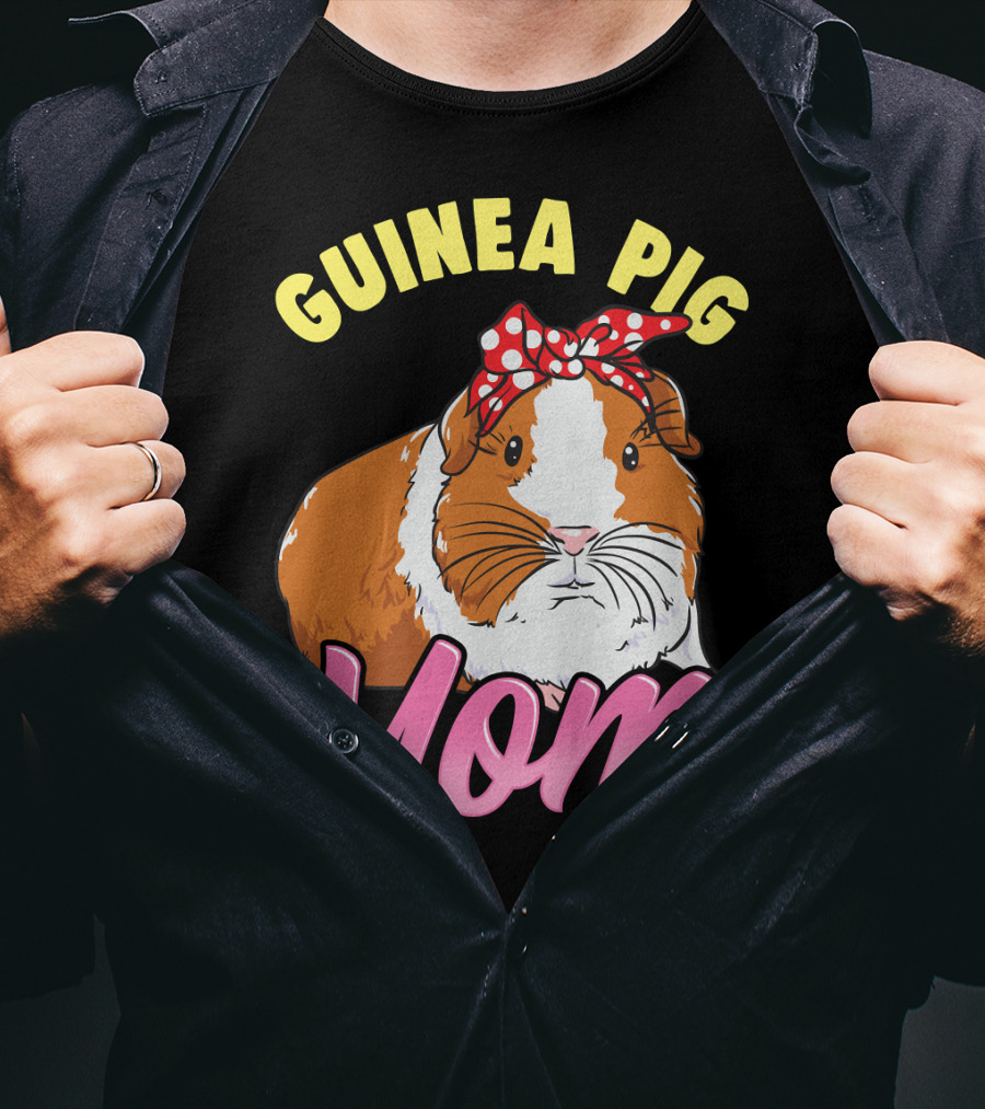 Guinea Pig Mom Wheek Squad Bow Tie Edition T-Shirt
