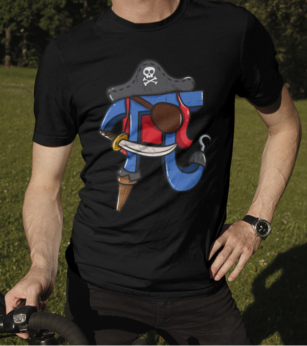 Pi Pirate Math Teacher Humorous Pi Mathematics Lovers T-Shirt