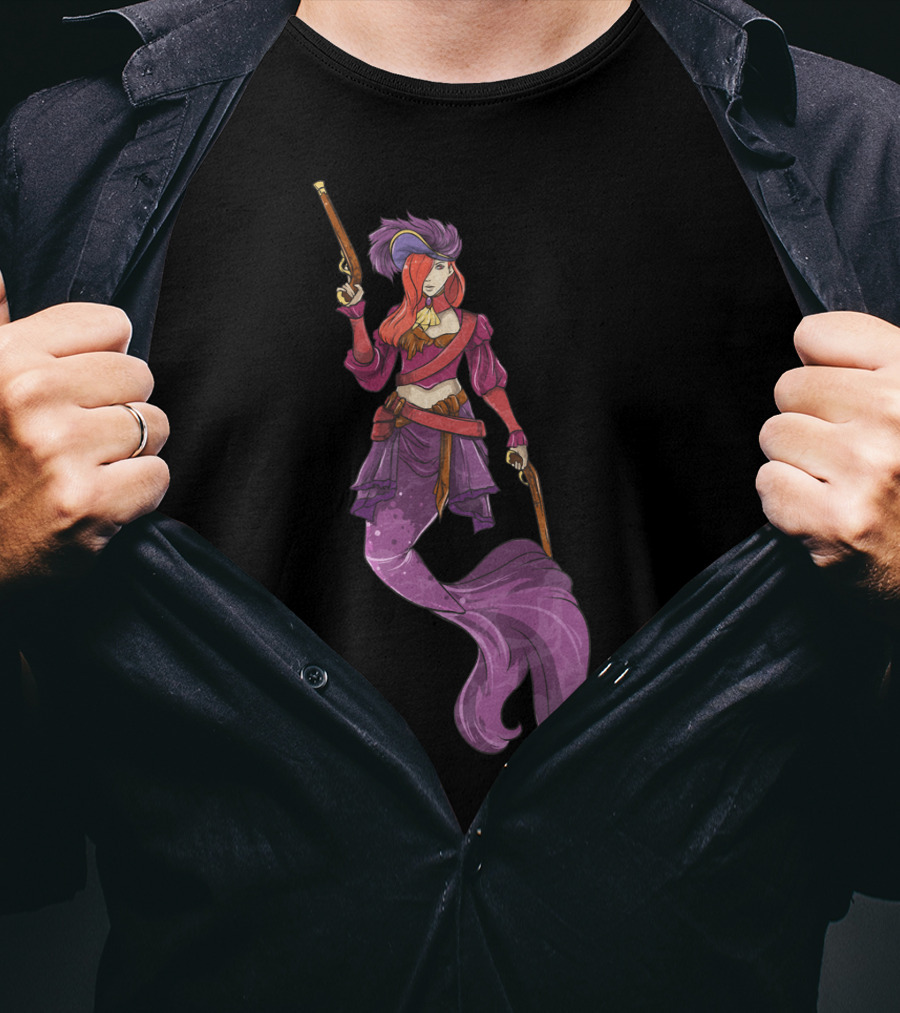 Pirate Mermaid Magical Fantasy Adventure T-Shirt