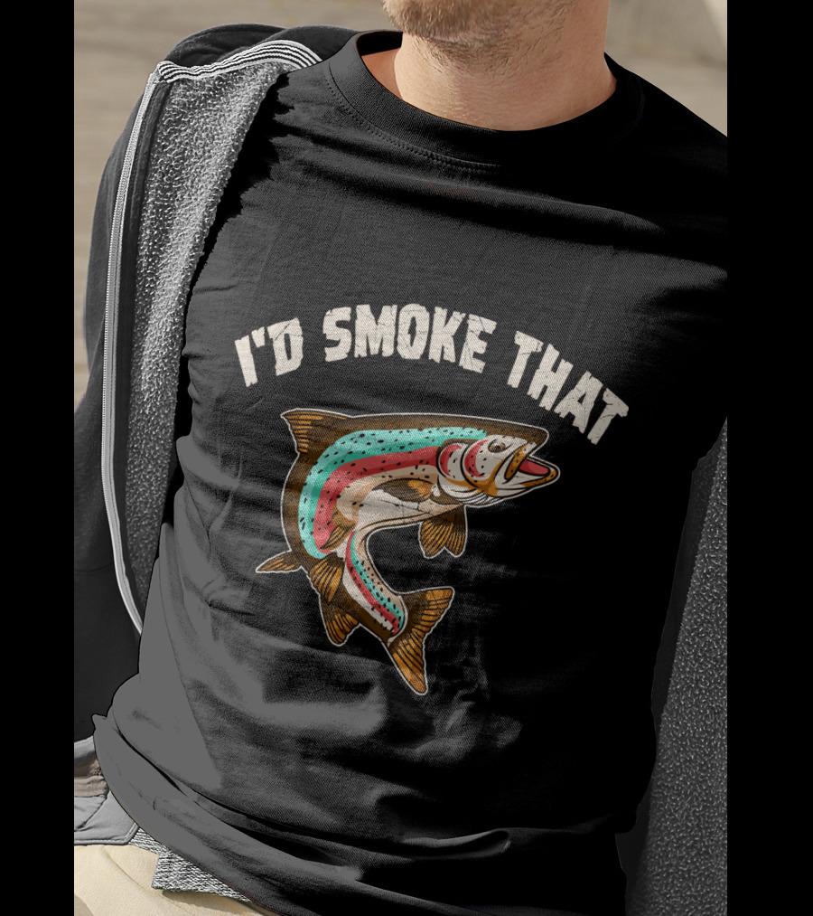 I'd Smoke That Salmon Fishing BBQ T-Shirt