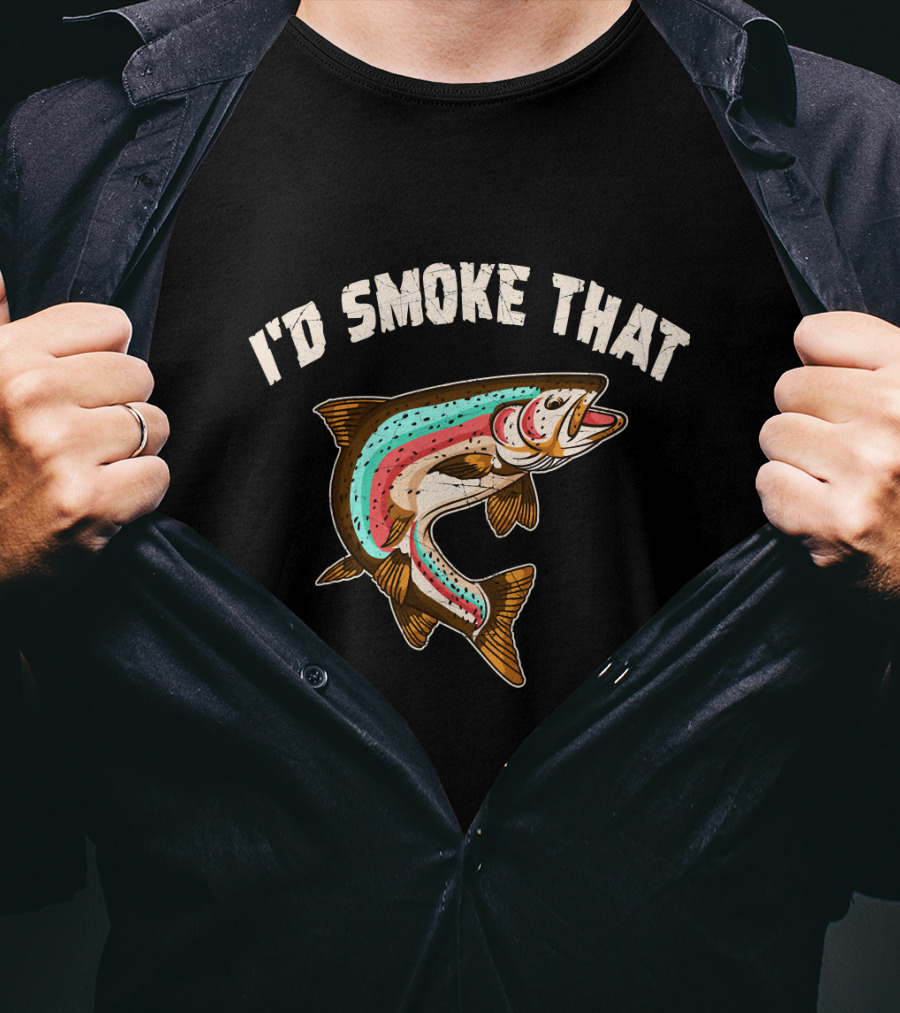 I'd Smoke That Salmon Fishing BBQ T-Shirt