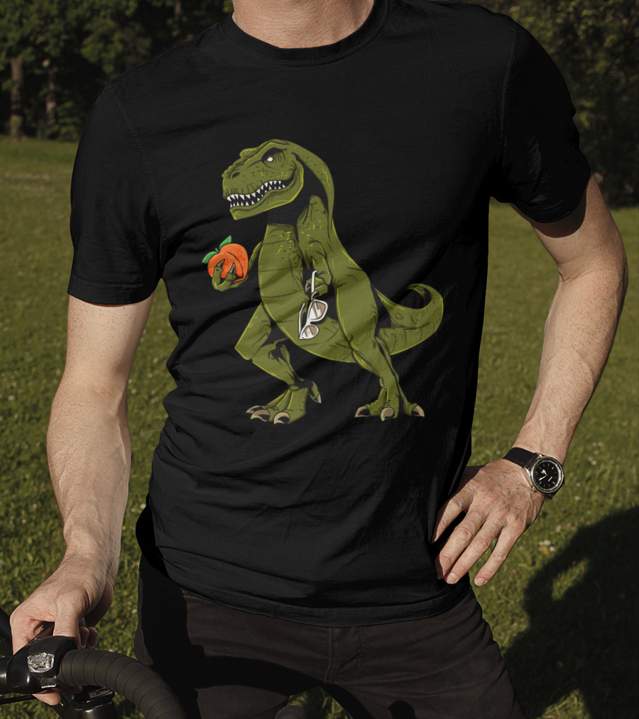 State Of Georgia Dinosaur Holding Peach Funny Sweet Georgia Peach T-Shirt