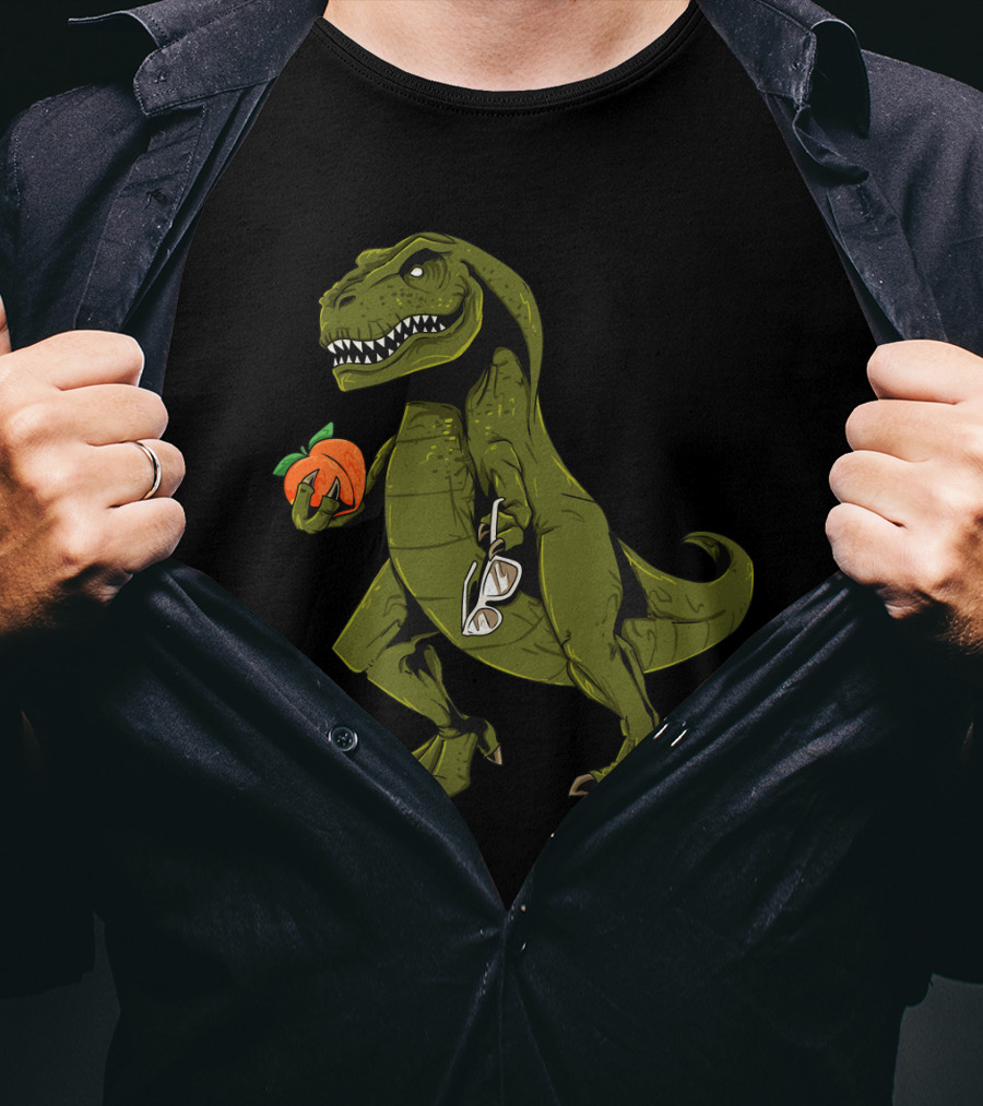 State Of Georgia Dinosaur Holding Peach Funny Sweet Georgia Peach T-Shirt