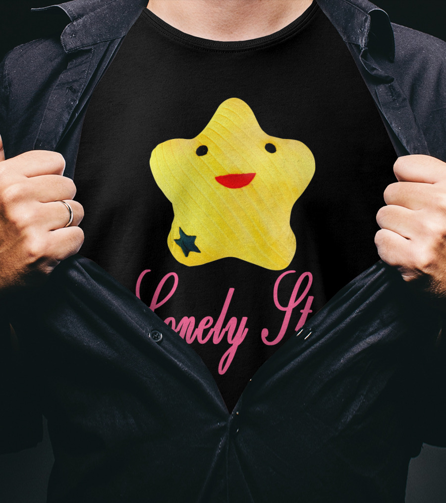 Lonely Star Yellow Smiling Character T-Shirt