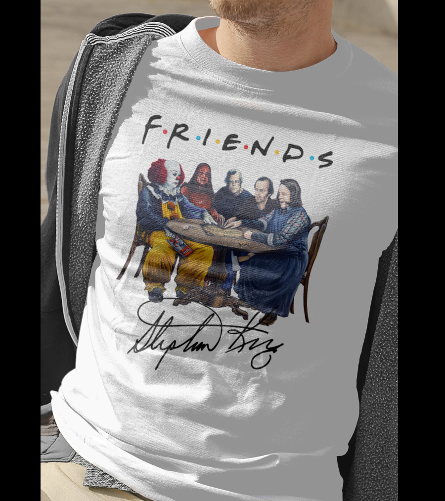 Stephen King Horror Icons As Friends Cast With Signature T-Shirt