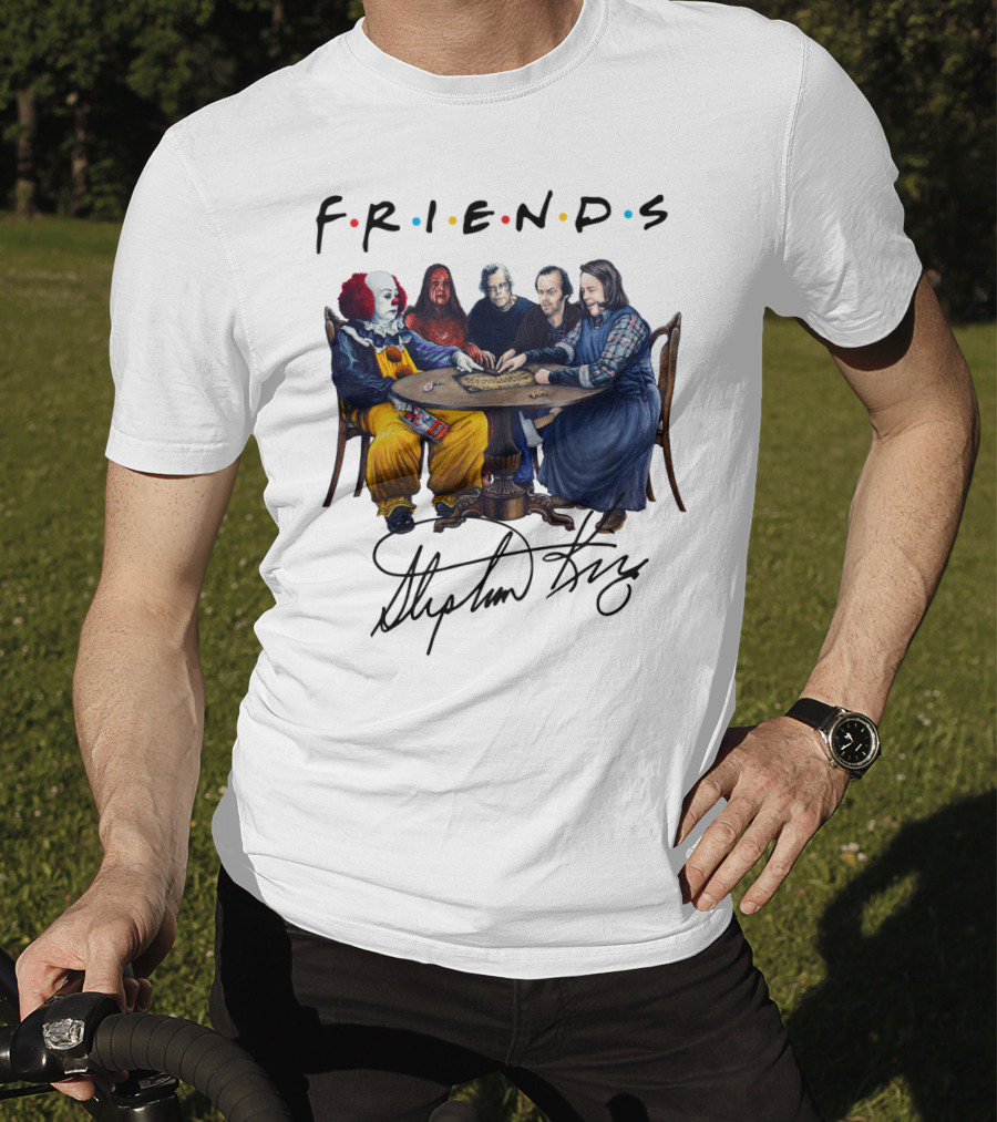 Stephen King Horror Icons As Friends Cast With Signature T-Shirt