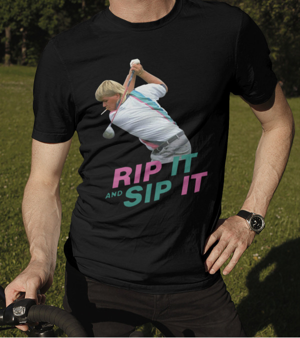 John Daly Rip It And Sip It Golf Swing Iconic T-Shirt
