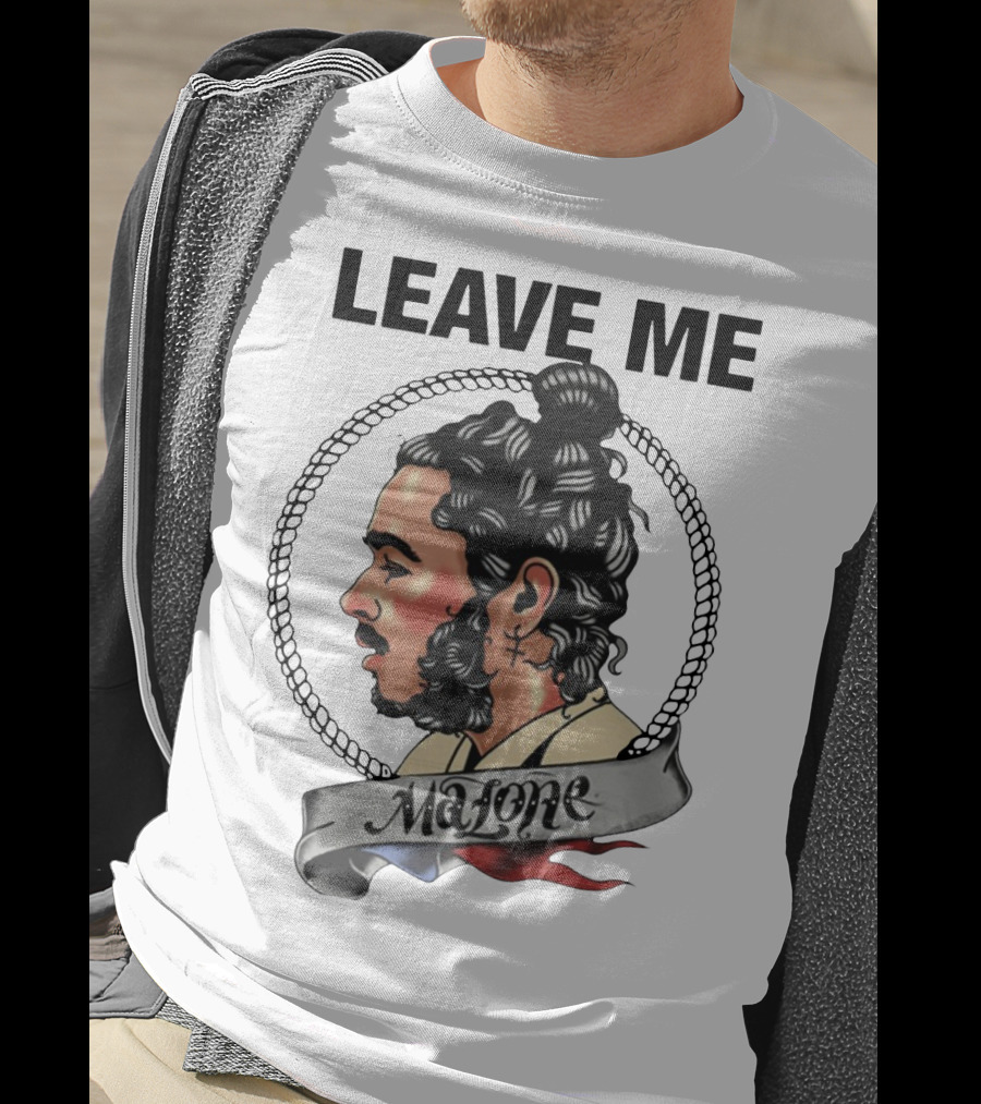 Leave Me Malone Portrait With Bun And Cross Earring T-Shirt