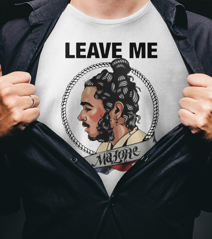 Leave Me Malone Portrait With Bun And Cross Earring T-Shirt