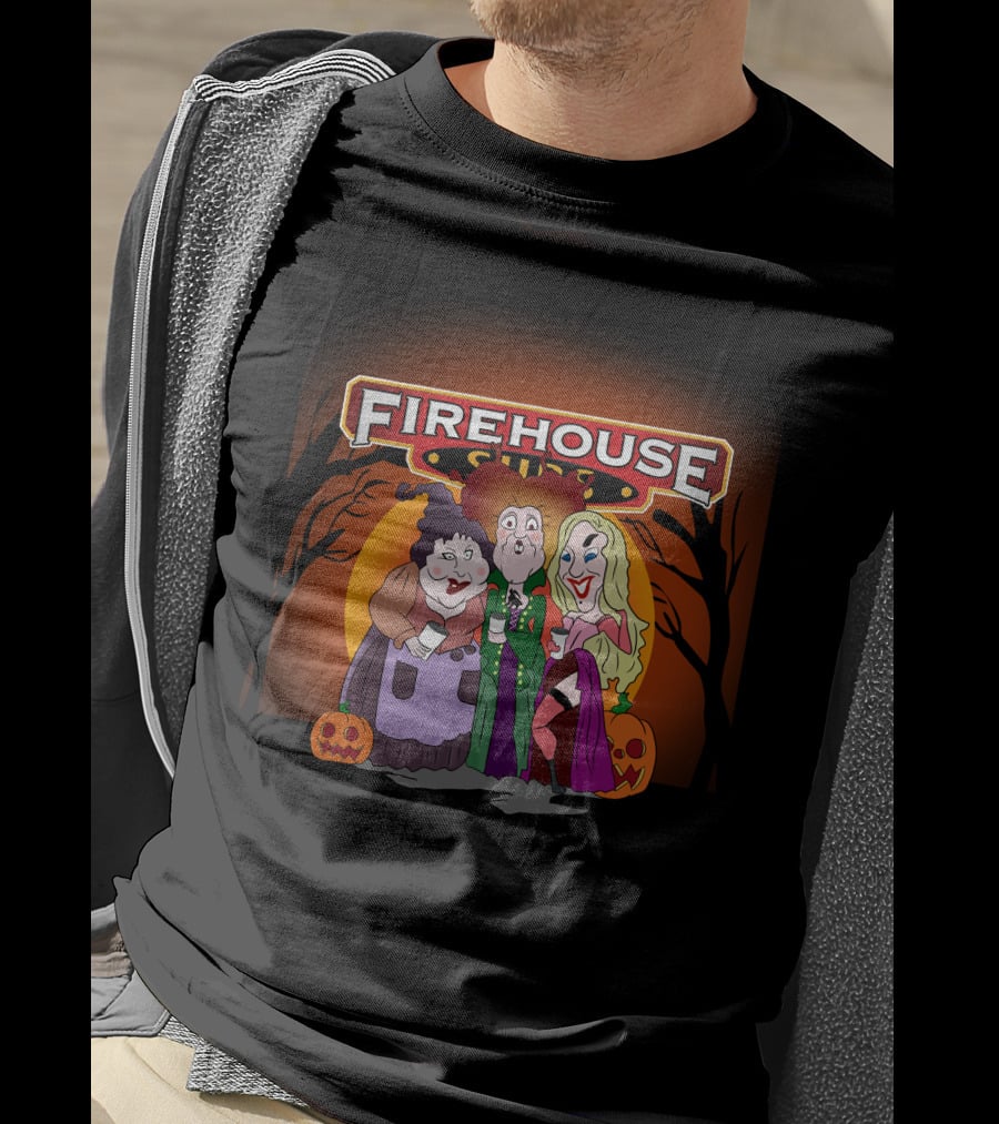 Hocus Pocus Sanderson Sisters Firehouse Subs Halloween Tres Hermanas Calabazas T-Shirt