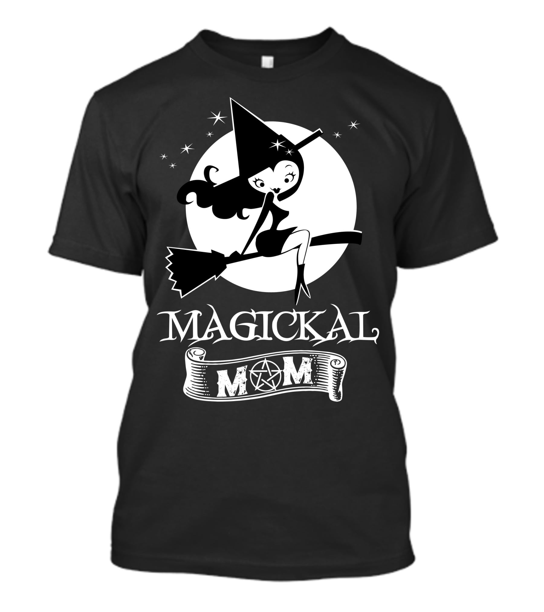 Magickal Mom Pagan Wiccan Witch Broomstick T-Shirt