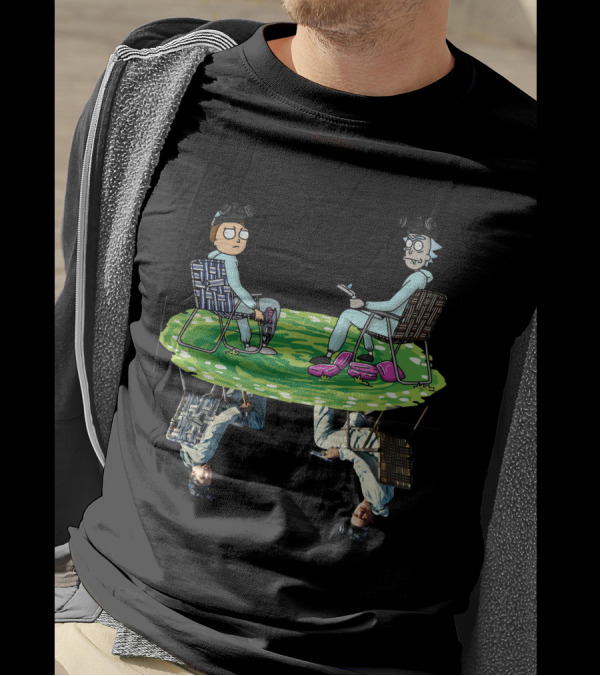 Rick And Morty Breaking Bad Crossover Portal Reflection T-Shirt