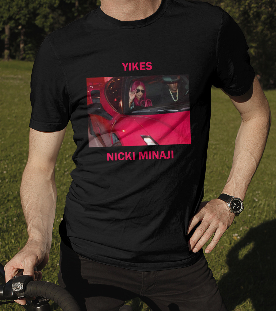 Yikes Nicki Minaj Red Car Image T-Shirt