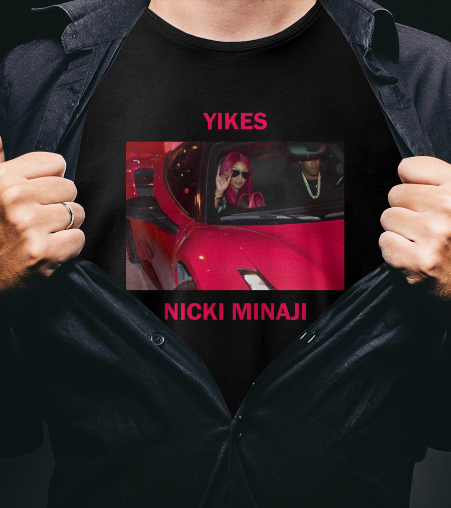 Yikes Nicki Minaj Red Car Image T-Shirt