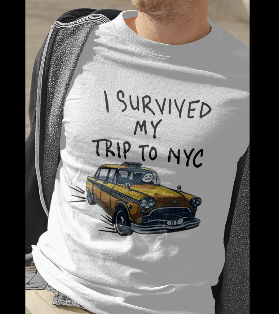 Tom Holland Spiderman Homecoming I Survived My Trip To NYC Yellow Taxi T-Shirt