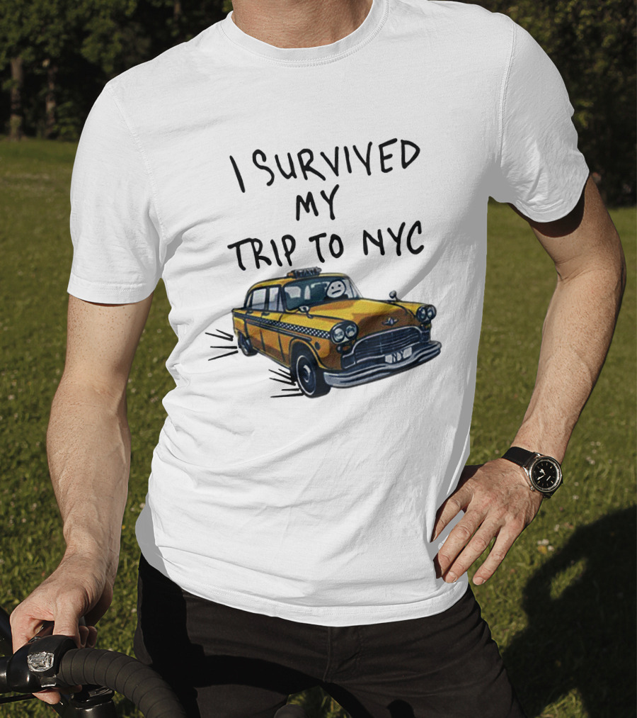 Tom Holland Spiderman Homecoming I Survived My Trip To NYC Yellow Taxi T-Shirt
