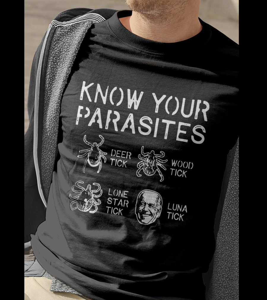 Know Your Parasites Deer Tick Wood Tick Lone Star Tick Luna Tick T-Shirt