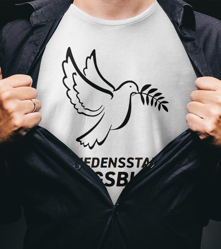 Stefan Reuter Friedensstadt Augsburg Peace Dove With Olive Branch T-Shirt