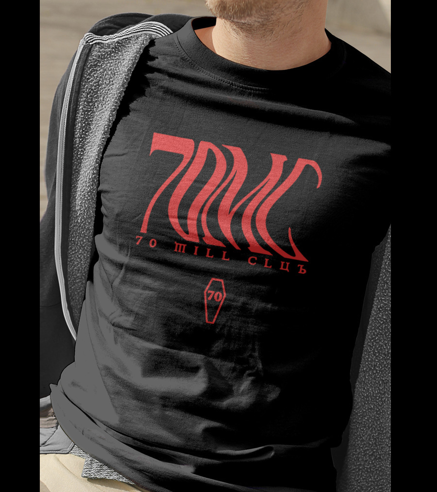 Pewdiepie 70 Mill Club 7OMC Red Coffin T-Shirt