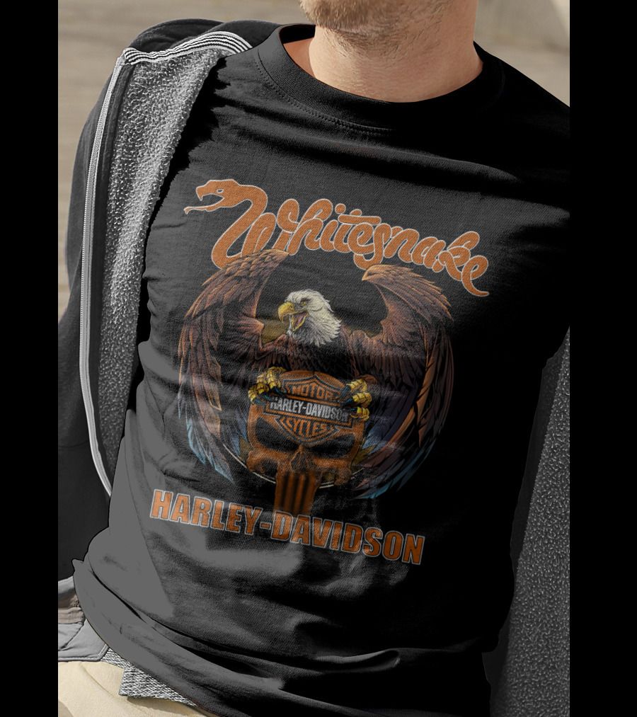 Whitesnake Harley Davidson Motor Cycles Eagle T-Shirt