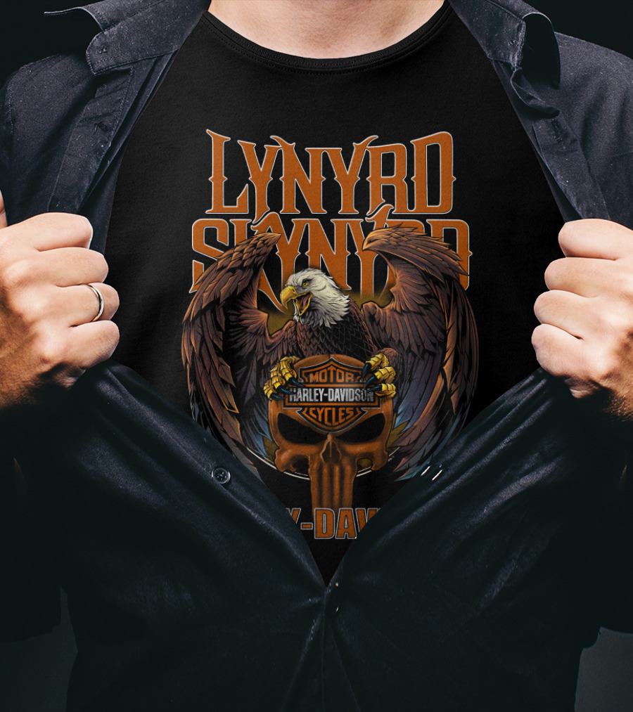 Lynyrd Skynyrd Harley Davidson Motor Cycles Eagle T-Shirt