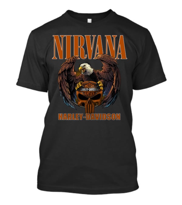 Nirvana Harley Davidson Motor Cycles Eagle T-Shirt