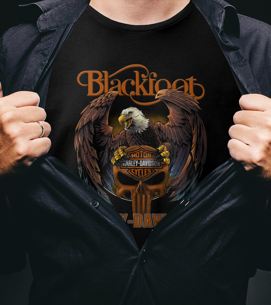 Blackfoot Motorcycles Harley Davidson Eagle T-Shirt