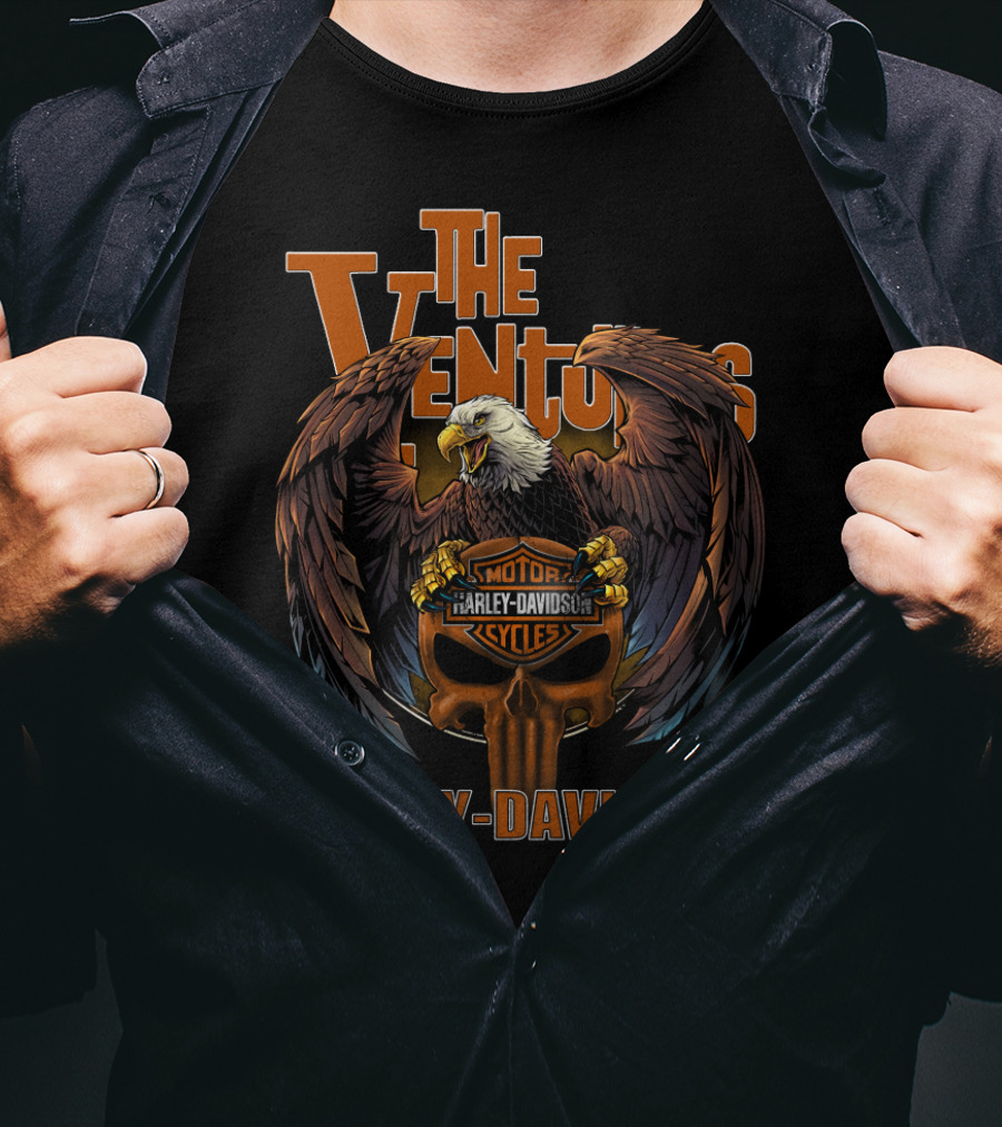 The Ventures Harley Davidson Eagle Motorcycles T-Shirt