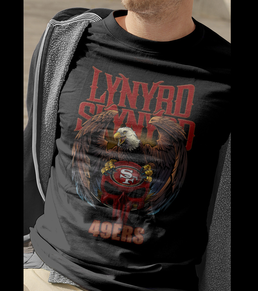 Lynyrd Skynyrd San Francisco 49ers Bald Eagle Football T-Shirt