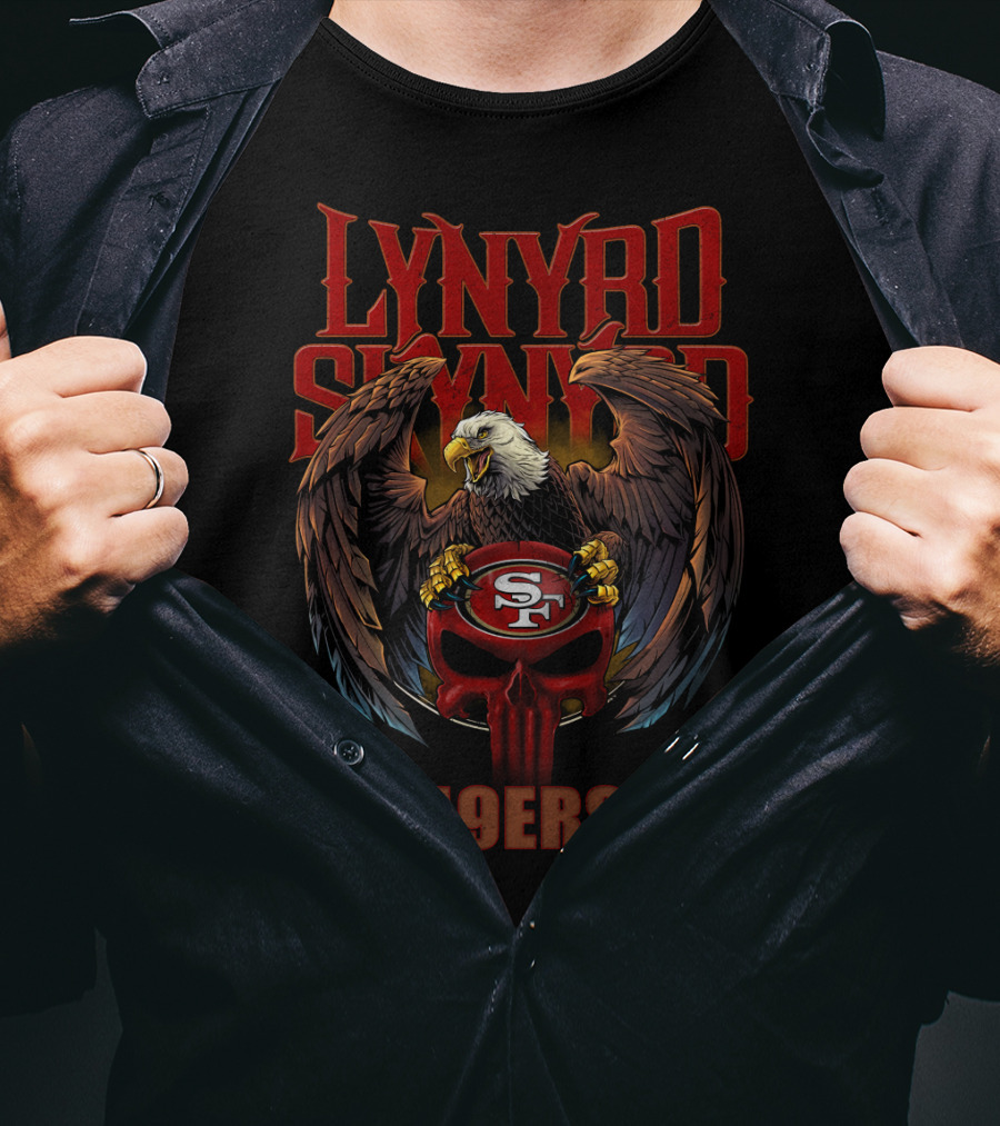 Lynyrd Skynyrd San Francisco 49ers Bald Eagle Football T-Shirt