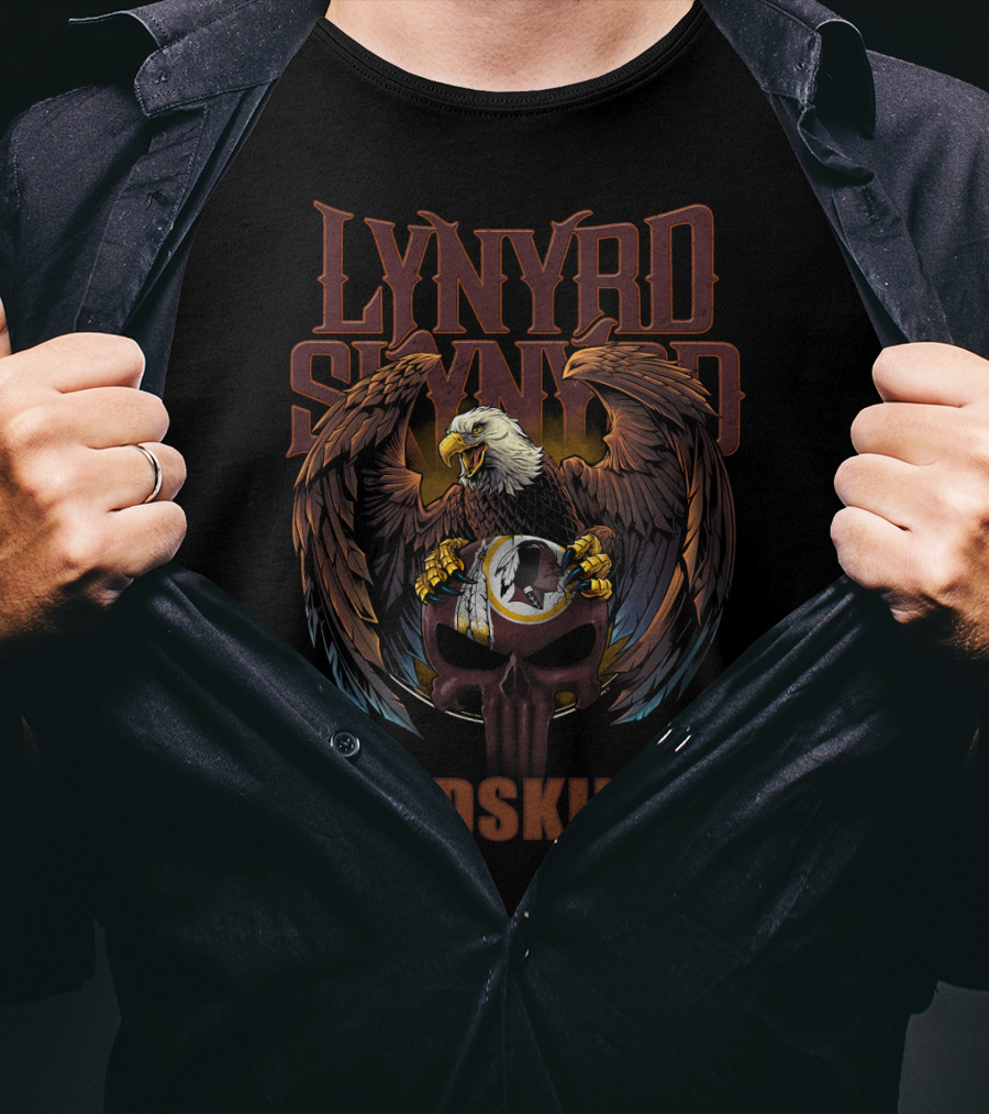 Lynyrd Skynyrd Eagle Holding Washington Redskins Helmet T-Shirt