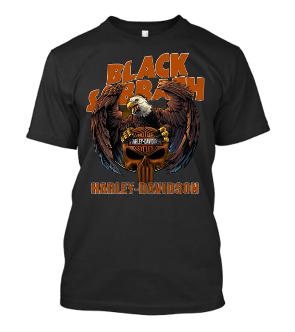 Black Sabbath Harley Davidson Motor Cycles Eagle T-Shirt
