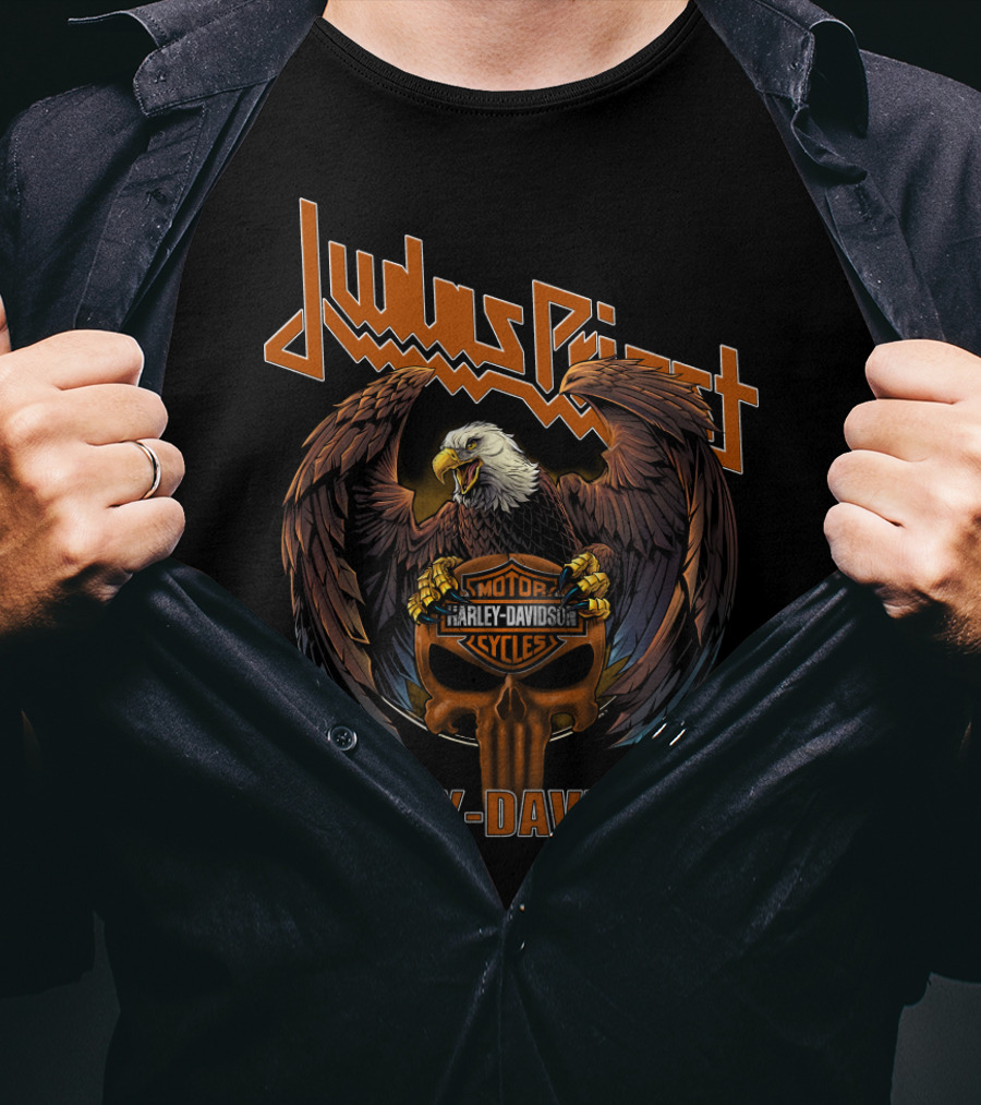 Judas Priest Harley Davidson Motorcycles Eagle T-Shirt