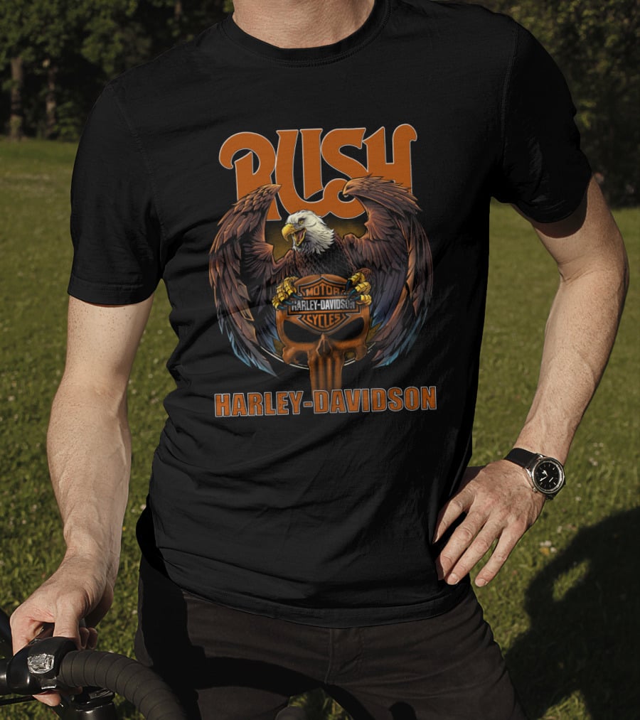 Rush Harley Davidson Eagle Motorcycles T-Shirt