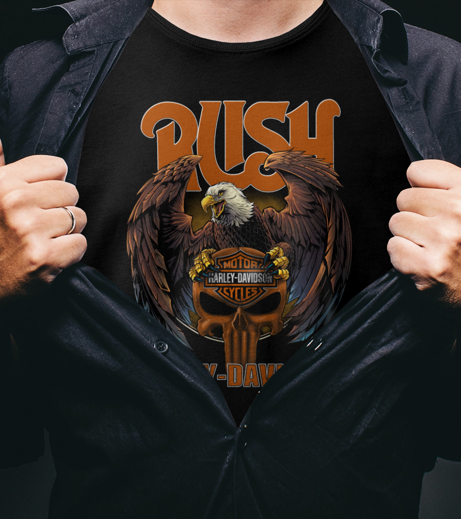 Rush Harley Davidson Eagle Motorcycles T-Shirt