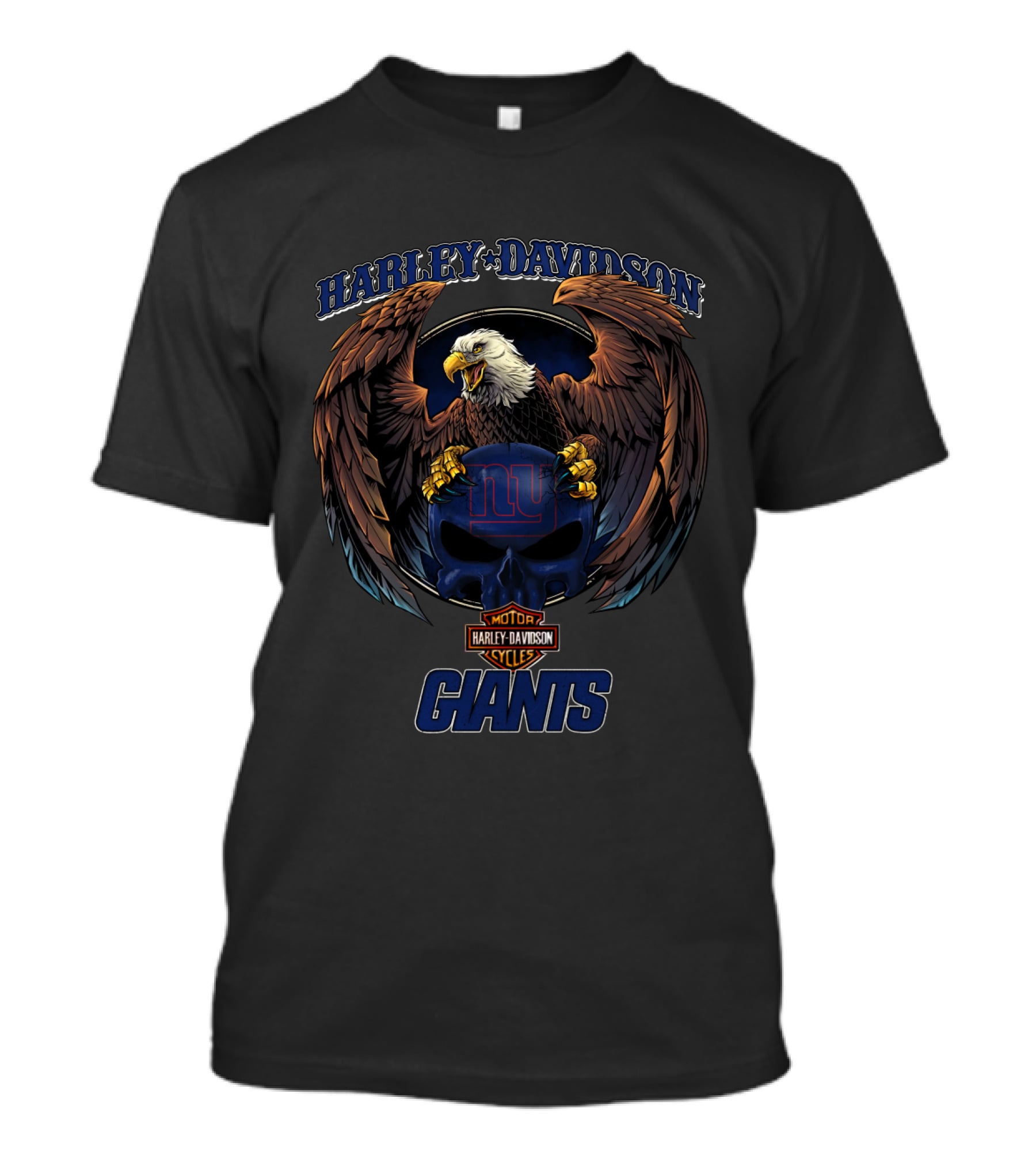 Harley Davidson New York Giants Eagle Motif T-Shirt