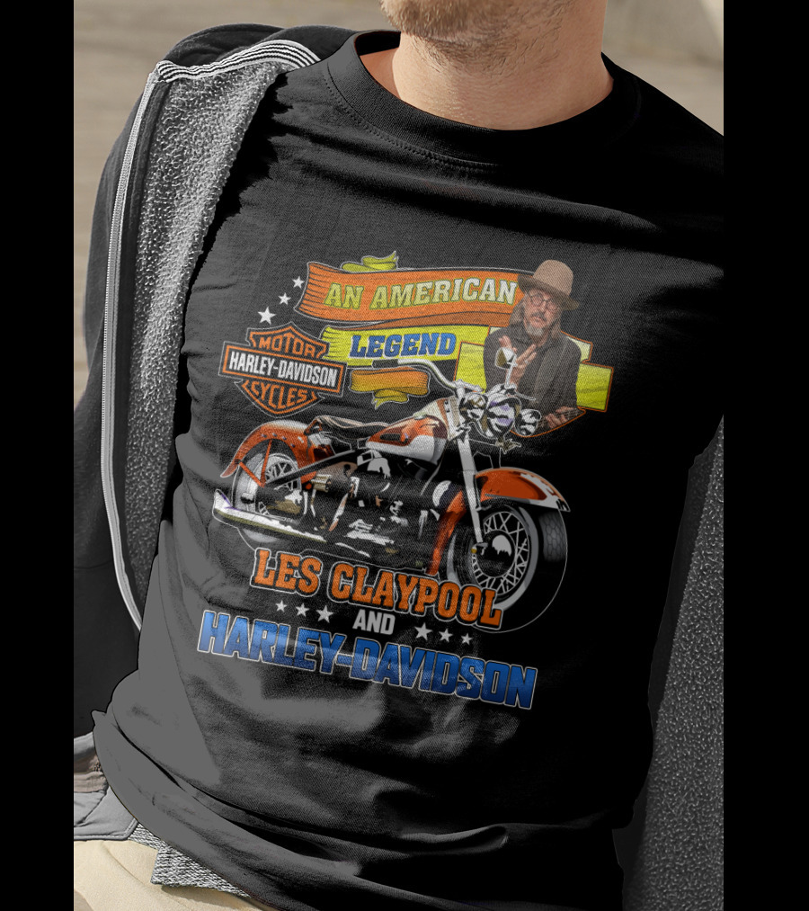 An American Legend Les Claypool And Harley Davidson Cycles T-Shirt