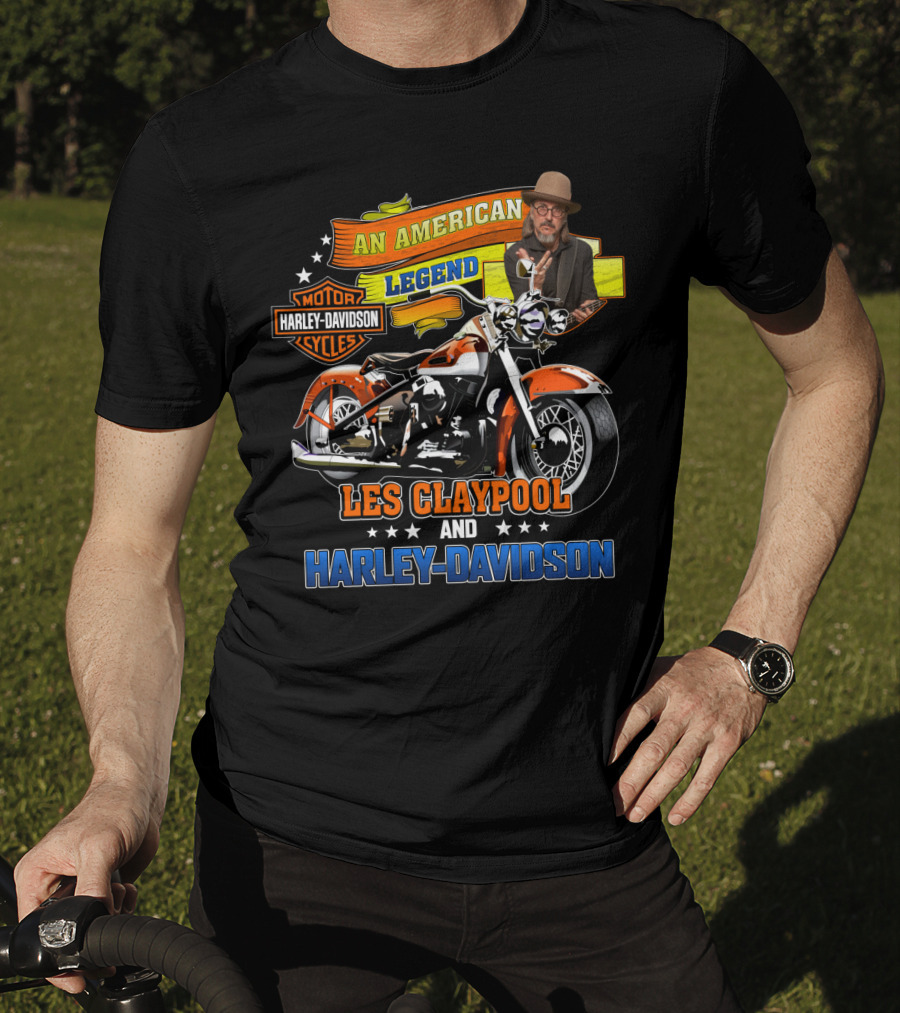 An American Legend Les Claypool And Harley Davidson Cycles T-Shirt