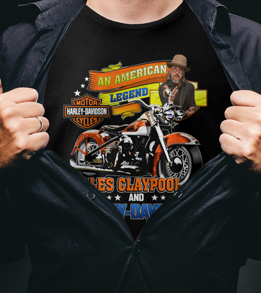 An American Legend Les Claypool And Harley Davidson Cycles T-Shirt
