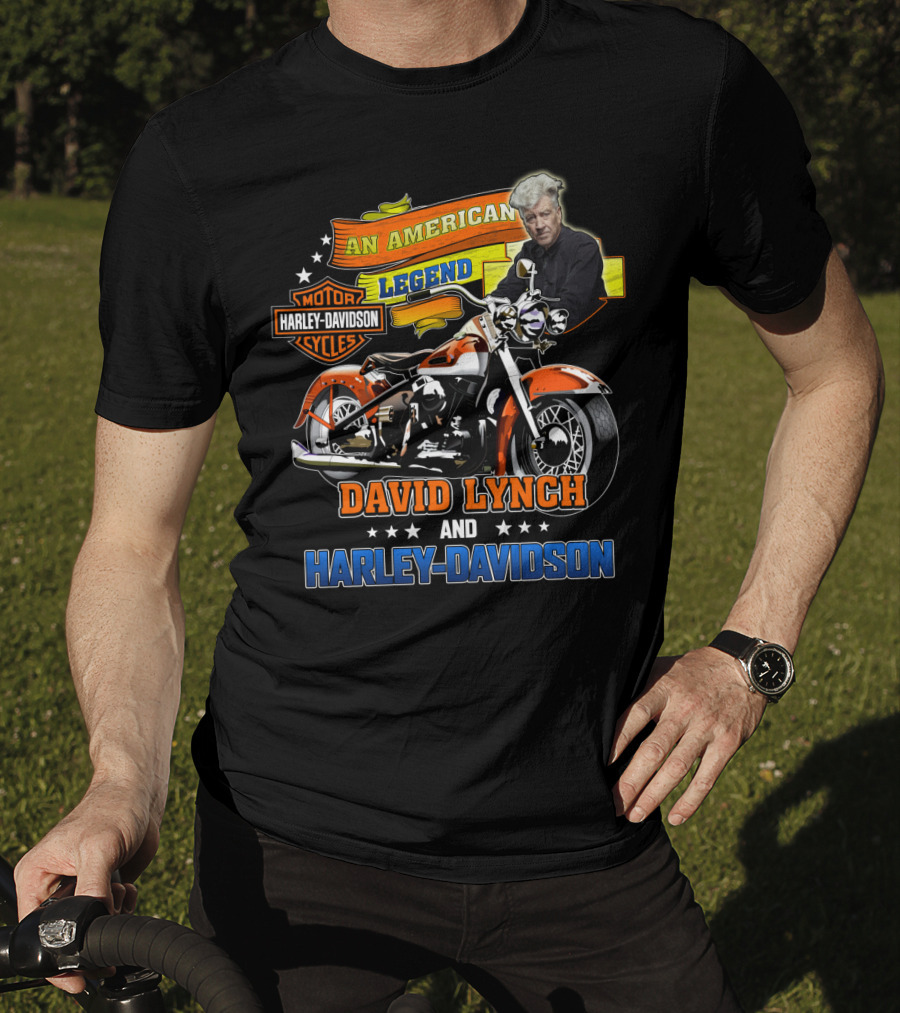 An American Legend David Lynch And Harley Davidson Cycles T-Shirt