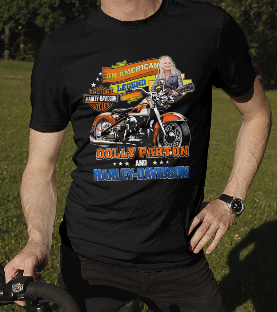 An American Legend Dolly Parton And Harley Davidson T-Shirt
