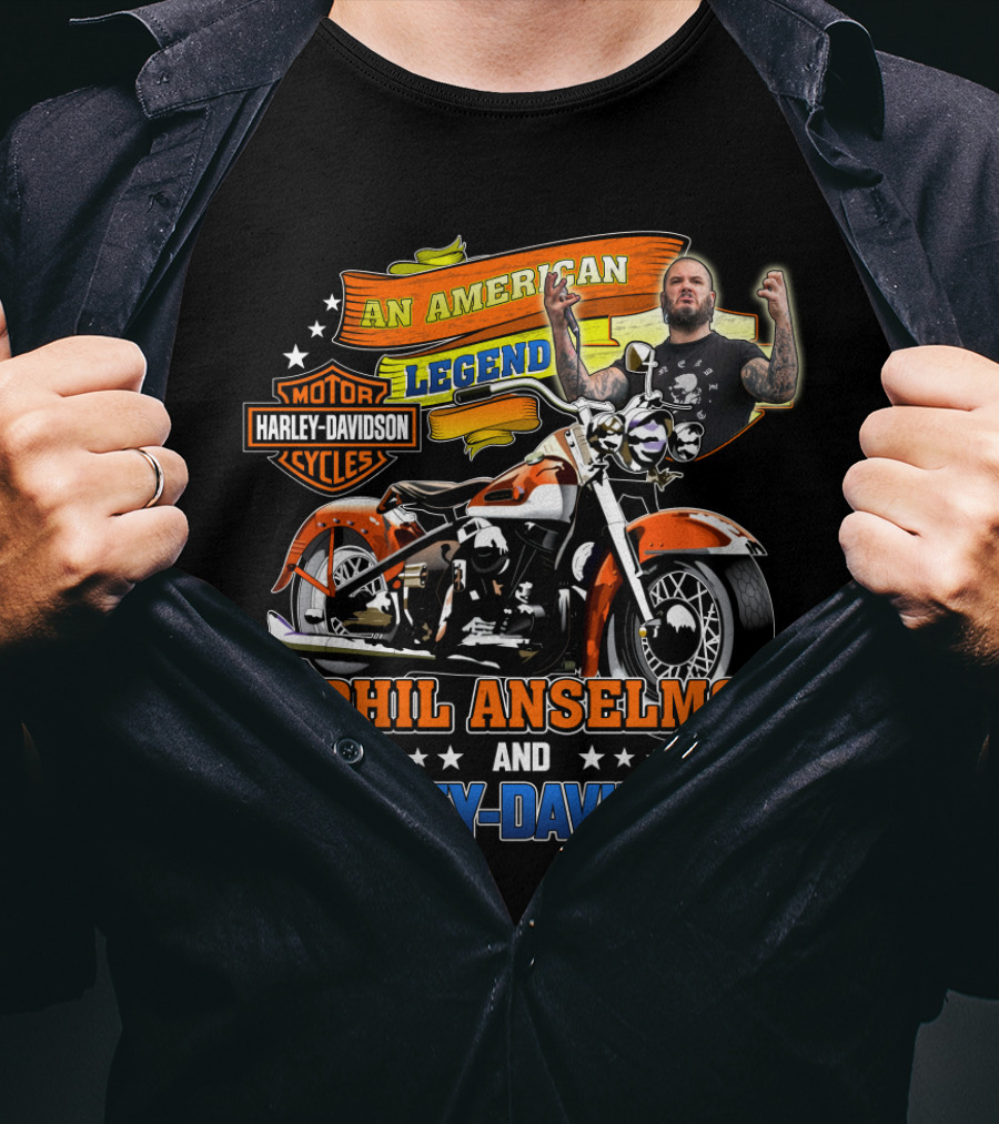 An American Legend Phil Anselmo And Harley Davidson Motorcycles T-Shirt
