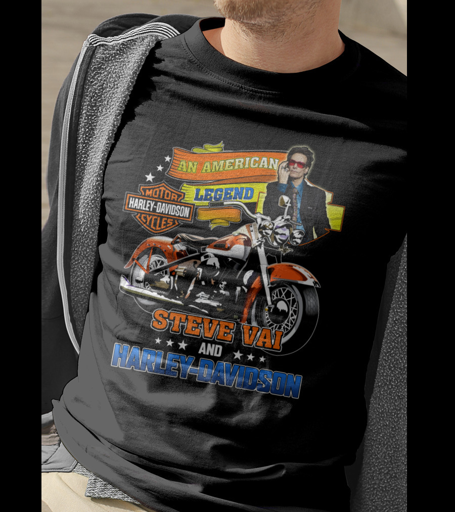 Steve Vai An American Legend Harley Davidson Motor Cycles T-Shirt
