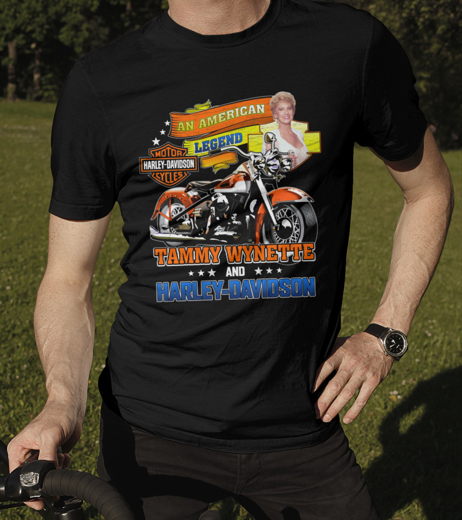 An American Legend Tammy Wynette And Harley Davidson Motor Cycles T-Shirt