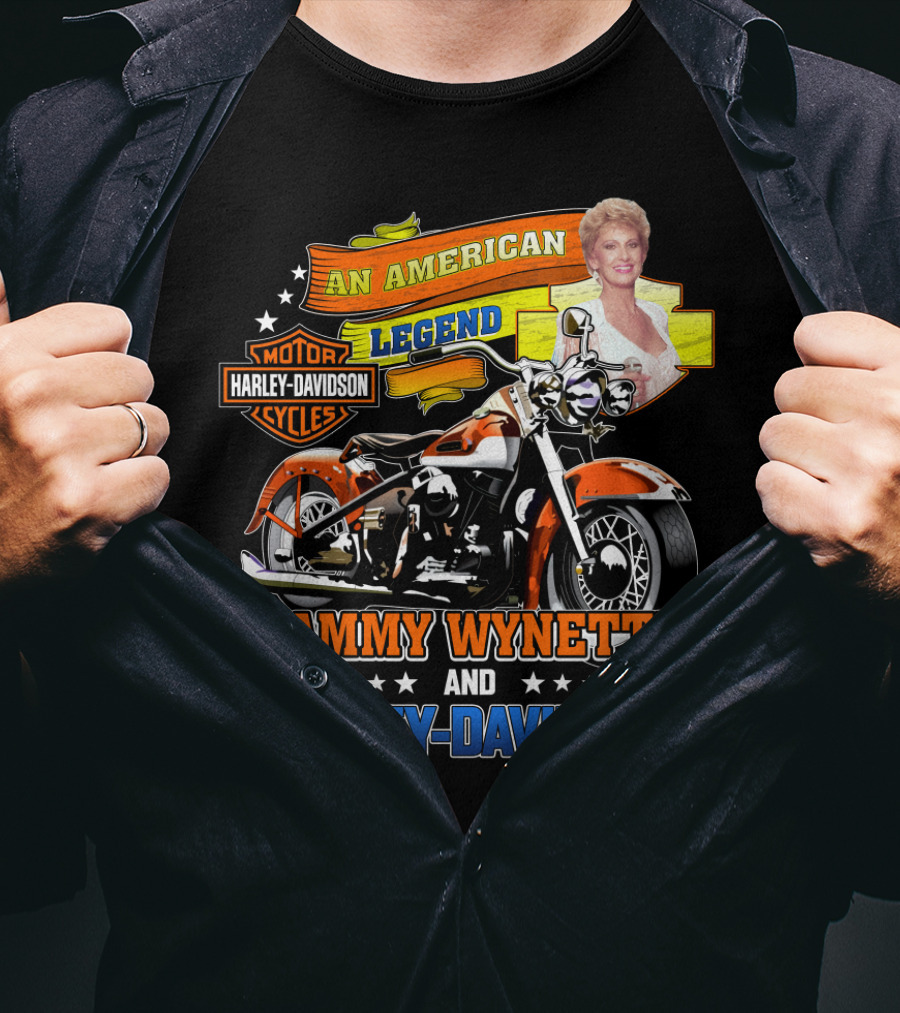 An American Legend Tammy Wynette And Harley Davidson Motor Cycles T-Shirt