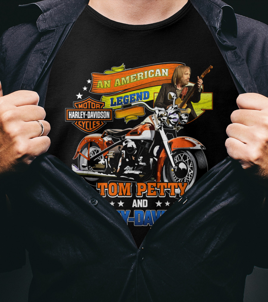 Tom Petty An American Legend Harley Davidson Motor Cycles T-Shirt