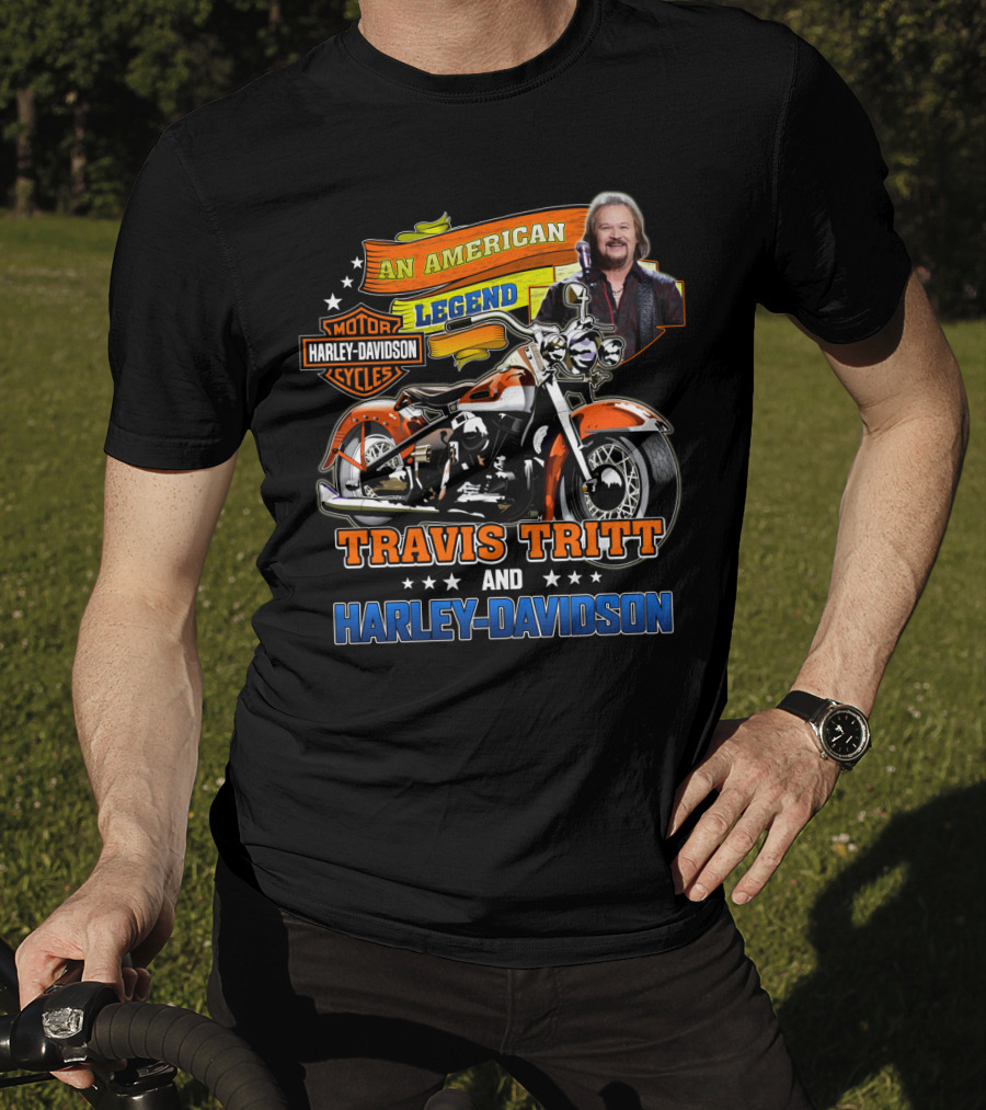 An American Legend Travis Tritt And Harley Davidson T-Shirt