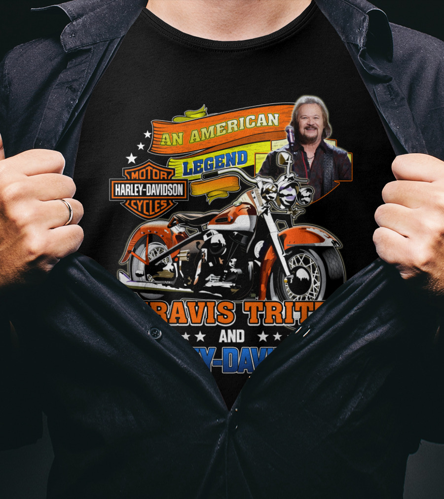 An American Legend Travis Tritt And Harley Davidson T-Shirt
