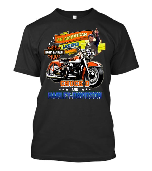 An American Legend Chuck D And Harley Davidson T-Shirt