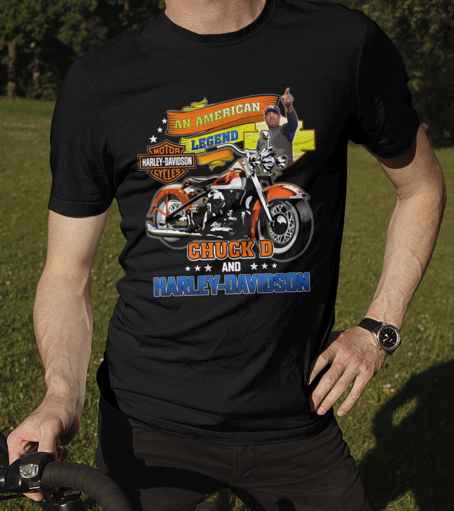 An American Legend Chuck D And Harley Davidson T-Shirt
